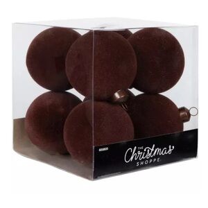 2024 Viral Hobby Lobby Flocked Ornaments - Dark Brown